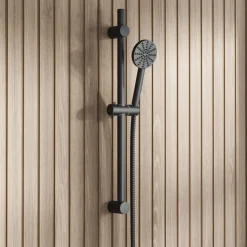 Core 1 Outlet Exposed Thermostatic Bar Valve & Fluted Slide Rail Shower Kit