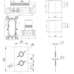 Core 2 Outlet Thermostatic Concealed Shower Valve