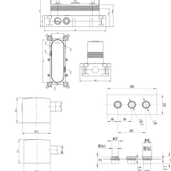 Core 3 Outlet Thermostatic Concealed Shower Valve