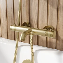Core 2 Outlet Wall Mounted Bath Shower Mixer with Slide Rail Kit