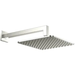 Core Shower Package with 2 Outlet Valve, Fixed Wall Mounted Square Shower Head & Shower Wall Kit