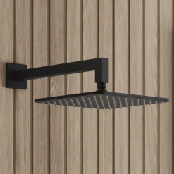Core Shower Package with 2 Outlet Valve, Fixed Wall Mounted Square Shower Head & Shower Wall Kit