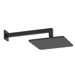 Core Shower Package with 2 Outlet Valve, Fixed Wall Mounted Square Shower Head & Shower Wall Kit