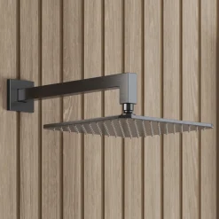 Core Shower Package with 2 Outlet Valve, Fixed Wall Mounted Square Shower Head & Shower Wall Kit