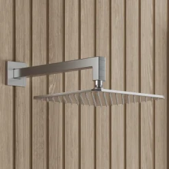Core Shower Package with 2 Outlet Valve, Fixed Wall Mounted Square Shower Head & Shower Wall Kit