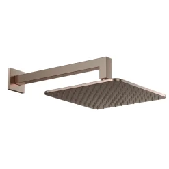 Core Shower Package with 2 Outlet Valve, Fixed Wall Mounted Square Shower Head & Shower Wall Kit