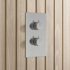 Core Shower Package with 2 Outlet Concealed Valve, Shower Head & Fluted Handset Slide Rail Kit