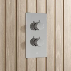 Core Shower Package with 2 Outlet Concealed Valve, Shower Head & Fluted Handset Slide Rail Kit
