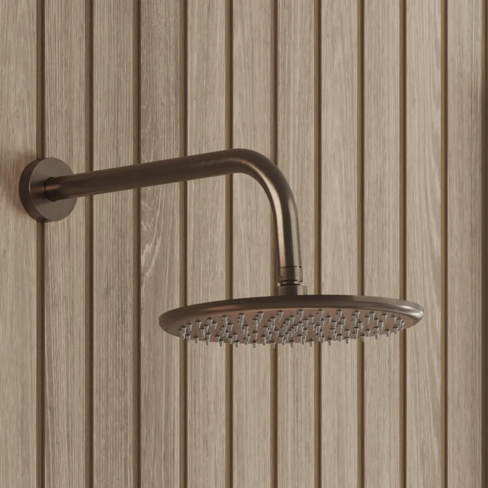Core Shower Package with 2 Outlet Concealed Valve, Shower Head & Fluted Handset Slide Rail Kit