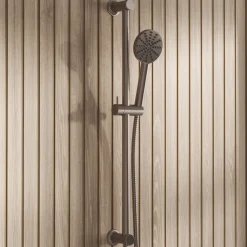 Core Shower Package with 2 Outlet Concealed Valve, Shower Head & Fluted Handset Slide Rail Kit