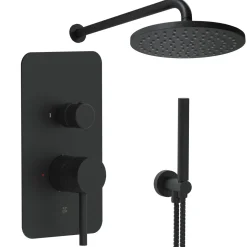 Core Shower Package with 2 Outlet Manual Valve, Fixed Wall Mounted Shower Head & Shower Kit