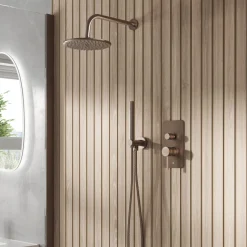 Core Shower Package with 2 Outlet Manual Valve, Fixed Wall Mounted Shower Head & Shower Kit