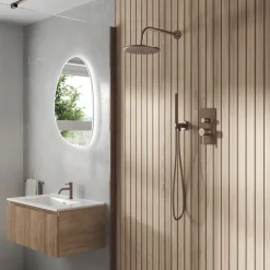 Core Shower Package with 2 Outlet Manual Valve, Fixed Wall Mounted Shower Head & Shower Kit