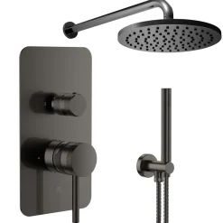 Core Shower Package with 2 Outlet Manual Valve, Fixed Wall Mounted Shower Head & Shower Kit
