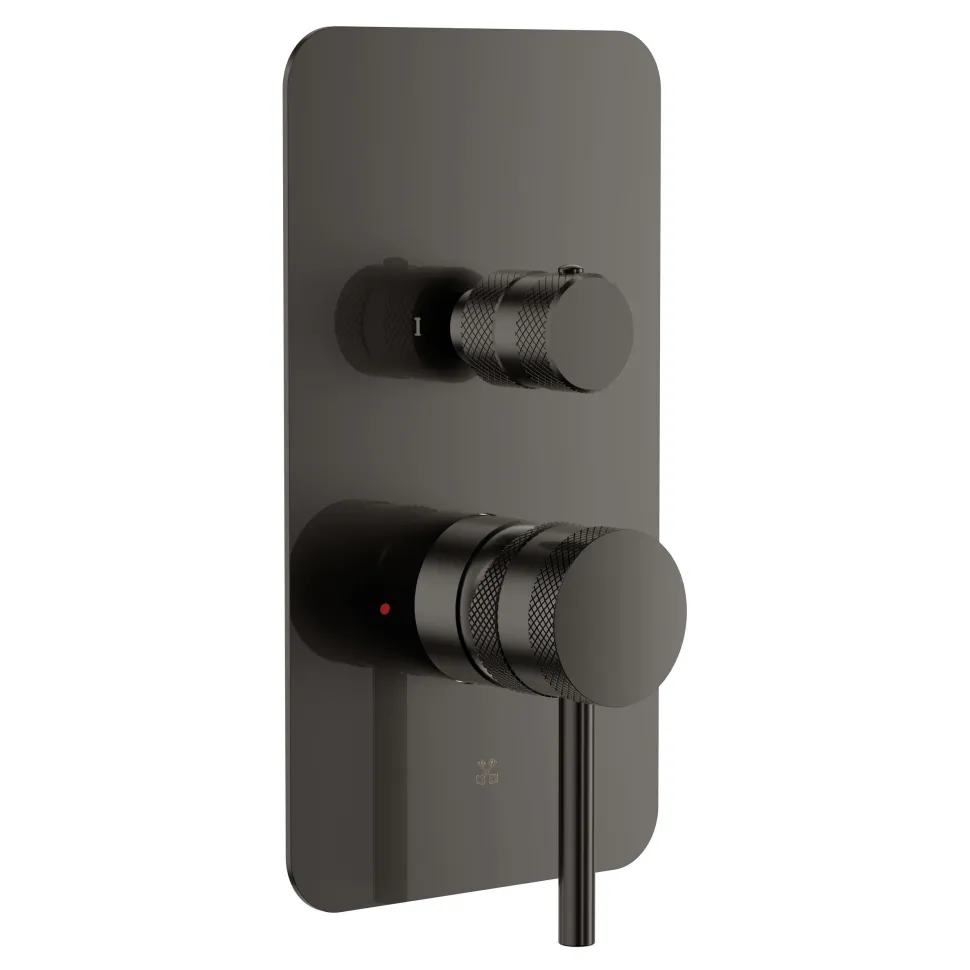 Core Shower Package with 2 Outlet Manual Valve, Fixed Wall Mounted Shower Head & Shower Kit