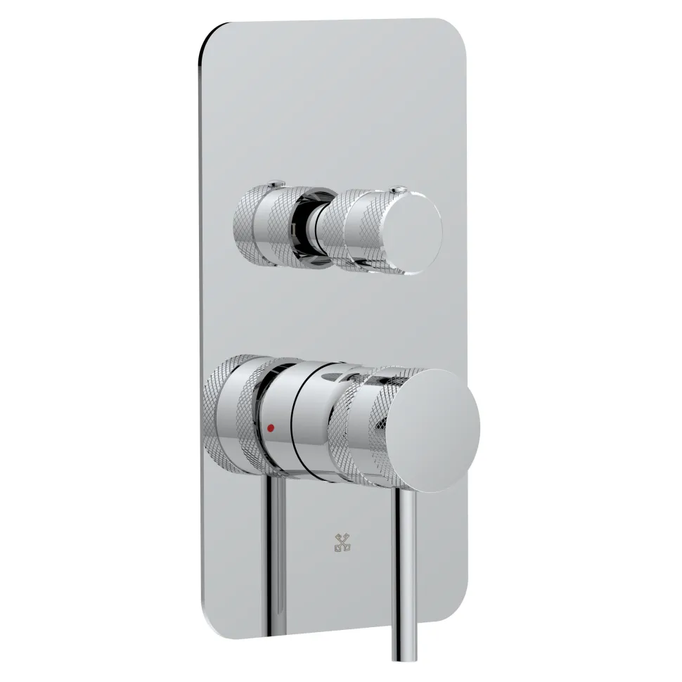 Core Shower Package with 2 Outlet Manual Valve, Fixed Wall Mounted Shower Head & Shower Kit