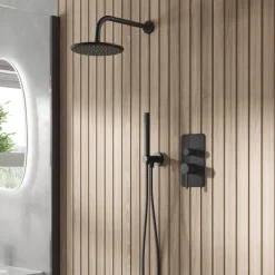 Core Shower Package with 2 Outlet Manual Valve, Fixed Wall Mounted Shower Head & Shower Kit
