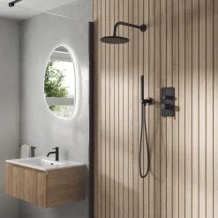 Core Shower Package with 2 Outlet Manual Valve, Fixed Wall Mounted Shower Head & Shower Kit