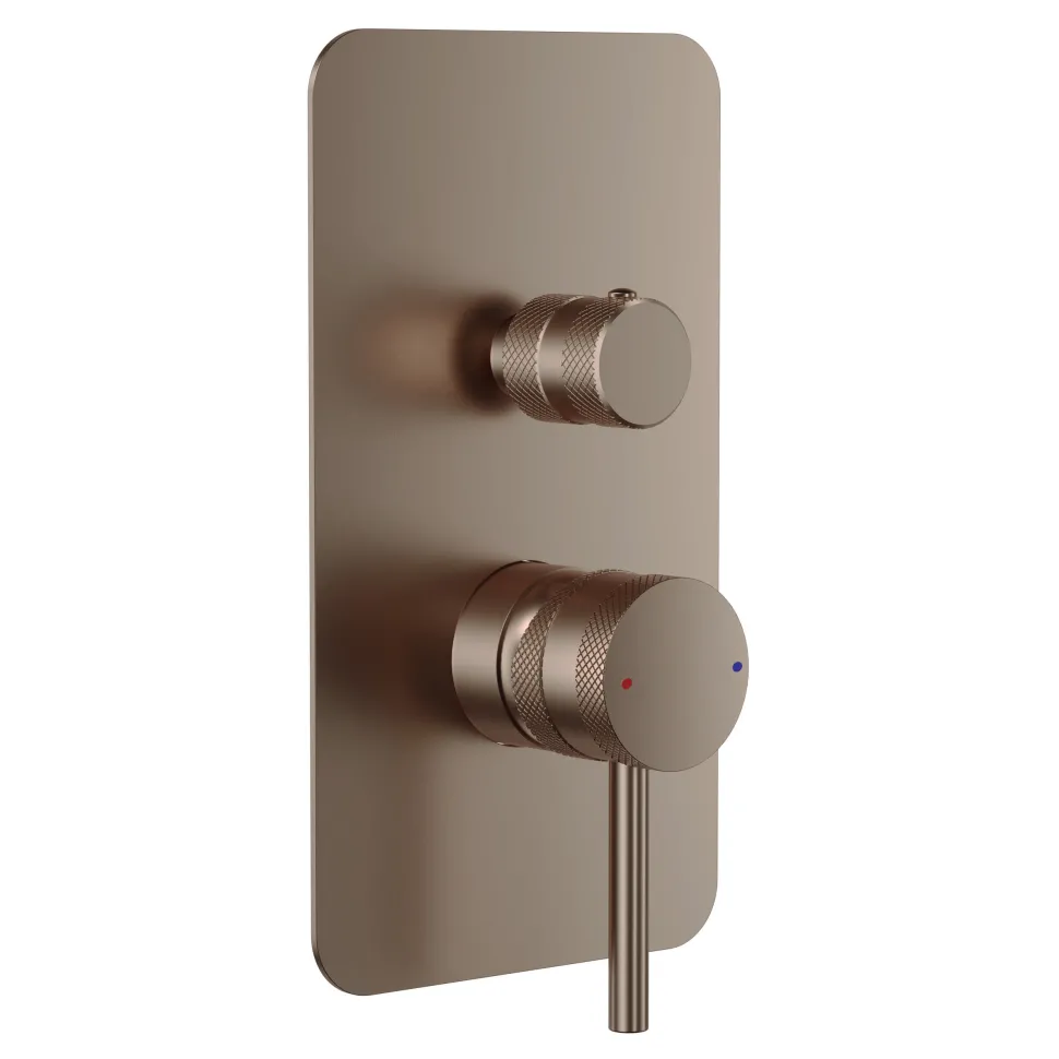 Core Shower Package with 2 Outlet Manual Valve, Fixed Wall Mounted Shower Head & Shower Kit