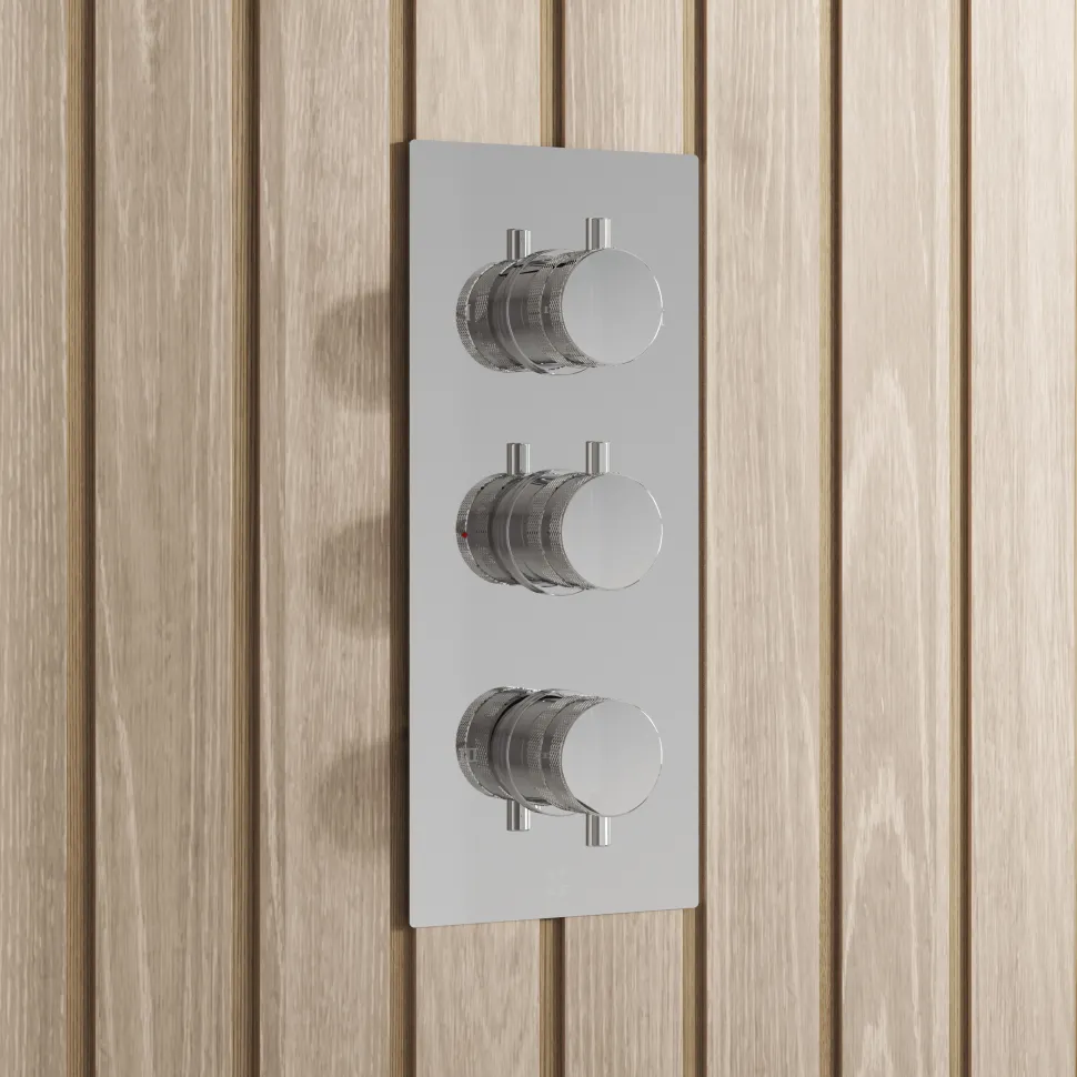 Core Shower Package with 3 Outlet Valve, Fixed Shower Head, Kit & Overflow Bath Filler