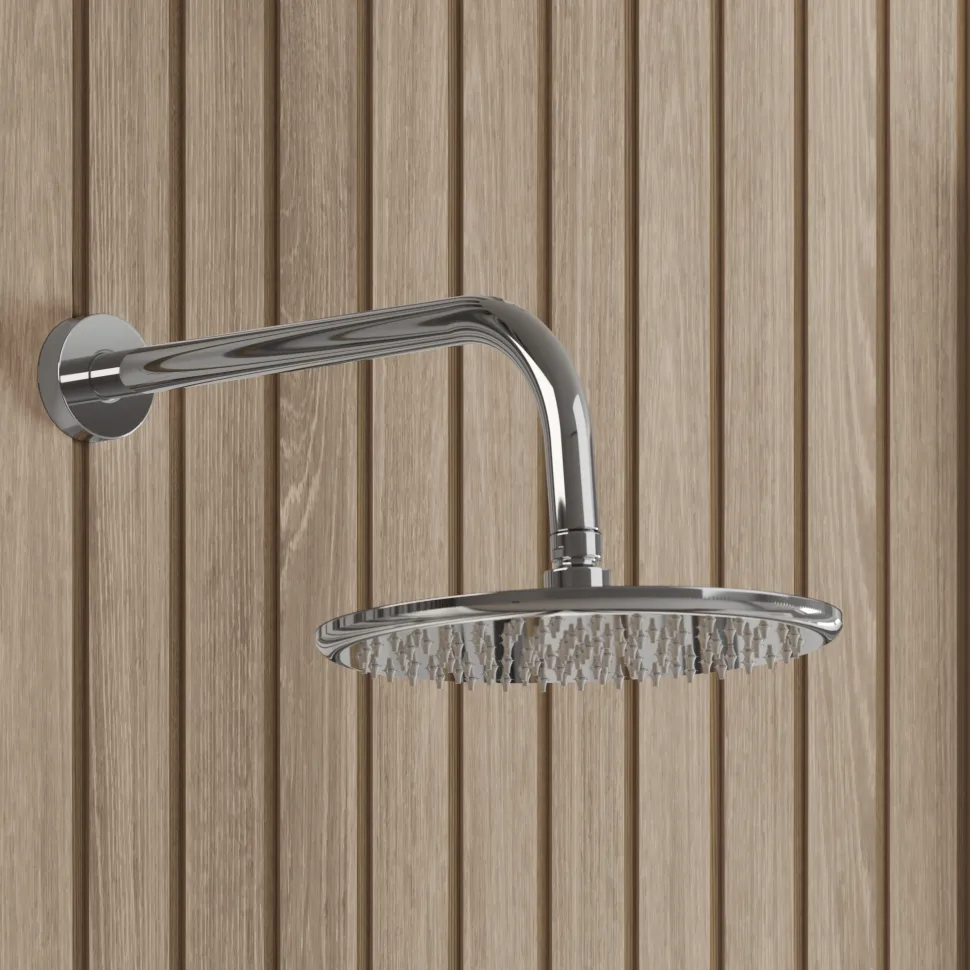 Core Shower Package with 3 Outlet Valve, Fixed Shower Head, Kit & Overflow Bath Filler