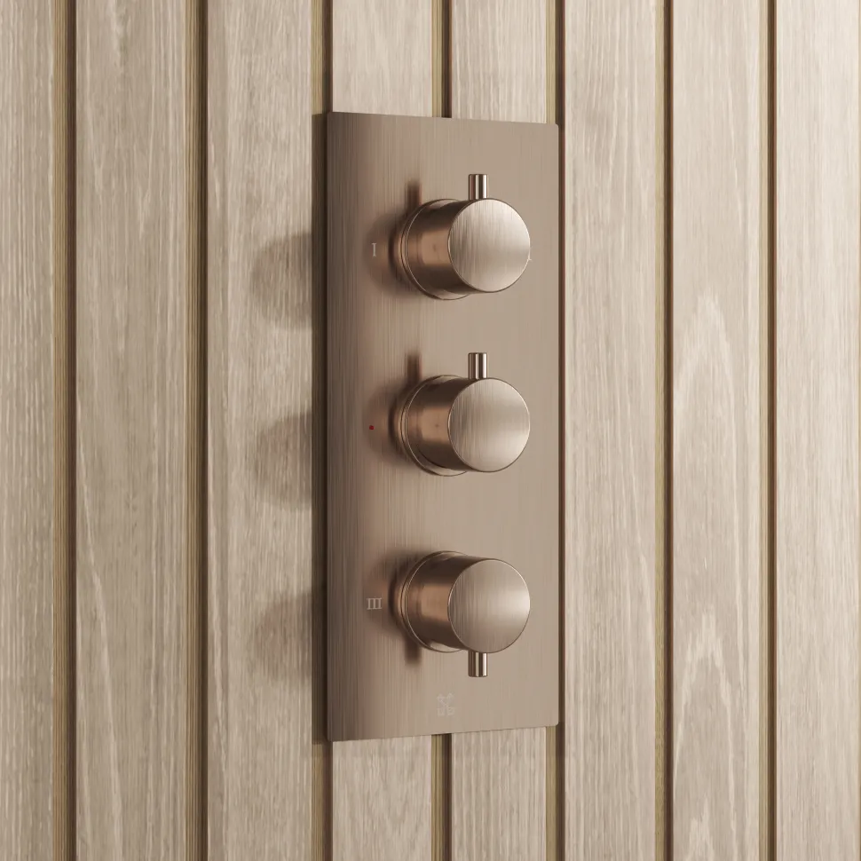 Core Shower Package with 3 Outlet Valve, Fixed Shower Head, Kit & Overflow Bath Filler