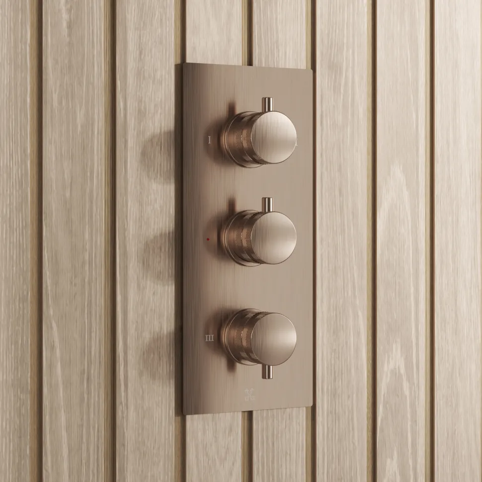 Core Shower Package with 3 Outlet Valve, Fixed Shower Head, Kit & Overflow Bath Filler