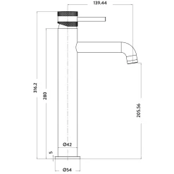Core Tall Mono Basin Mixer Tap