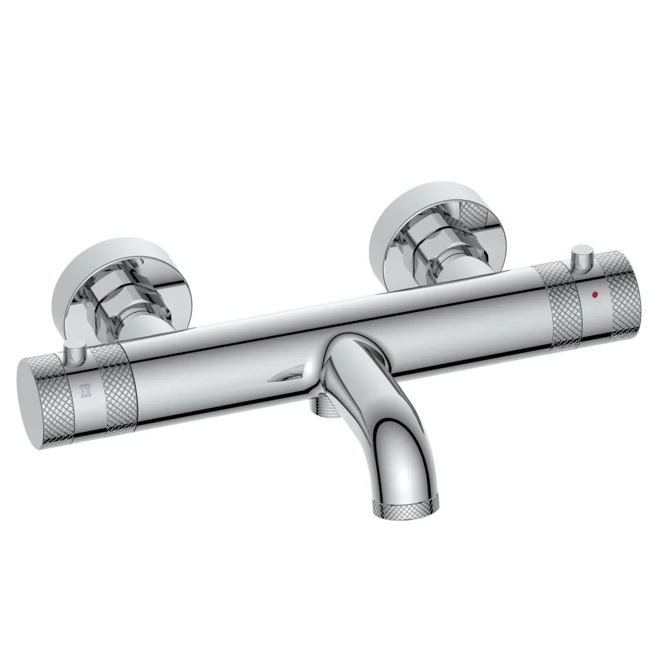 Core Wall Mounted 2 Outlet Thermostatic Bath Shower Mixer Tap