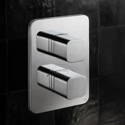 Crosswater Atoll/Glide II 3 Outlet Concealed Thermostatic Shower Valve - Crossbox Technology - Polished Chrome