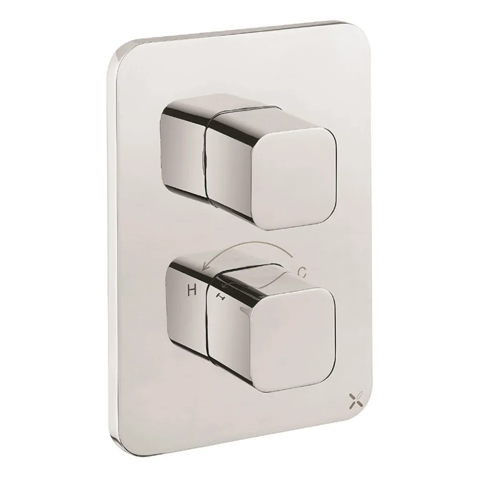 Crosswater Atoll/Glide II 3 Outlet Concealed Thermostatic Shower Valve - Crossbox Technology - Polished Chrome