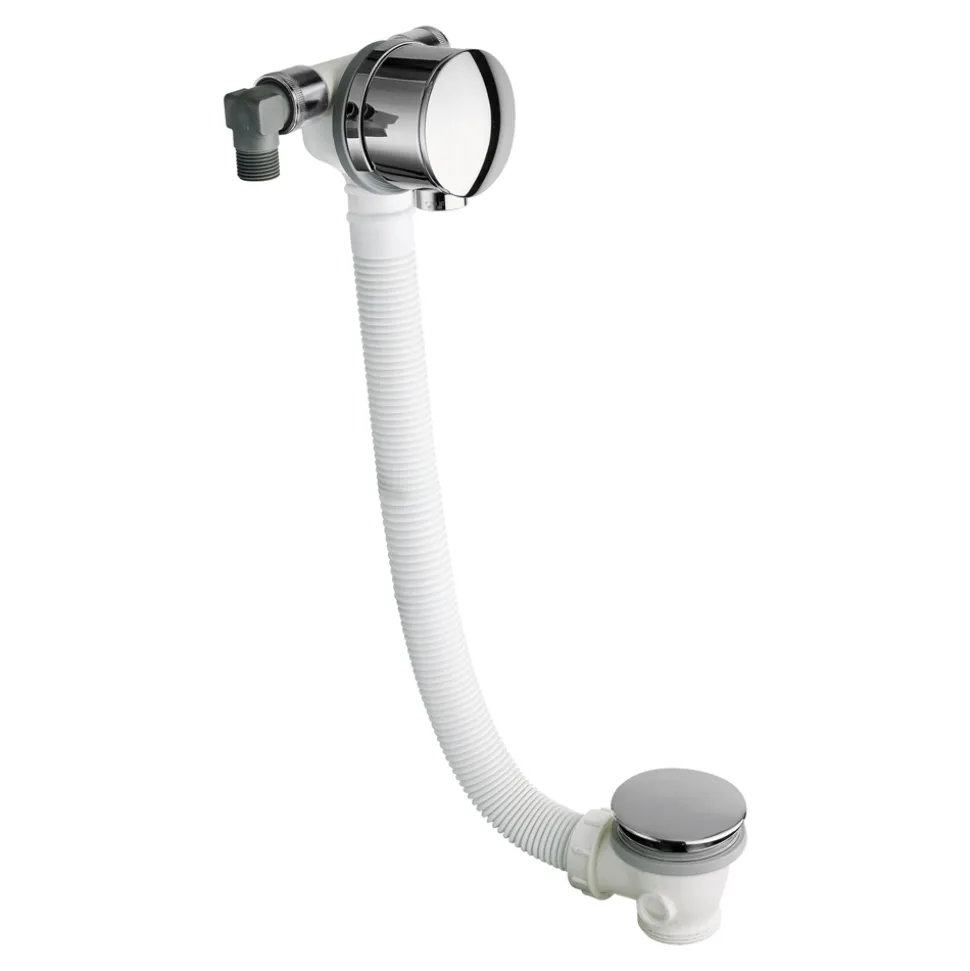 Crosswater Bath Filler with Extended Click Clack Waste & Overflow - 90cm