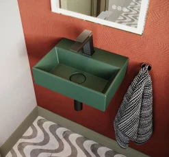 Crosswater Beck 400mm Cloakroom Wall Hung Basin with Waste