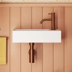 Crosswater Beck 450mm Cloakroom Wall Hung Basin with Waste