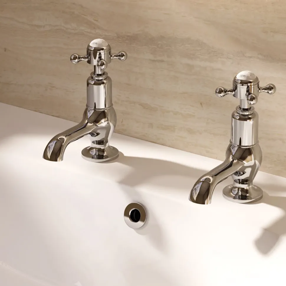 Crosswater Belgravia Crosshead Cloakroom Basin Pillar Taps - Chrome