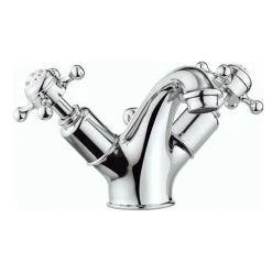 Crosswater Belgravia Crosshead Lux Mono Basin Mixer & Pop Up Waste - Chrome