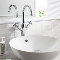 Crosswater Belgravia Crosshead Chrome Tall Monobloc Basin Mixer