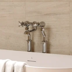 Crosswater Belgravia Crosshead Floor Standing Bath Filler - Chrome