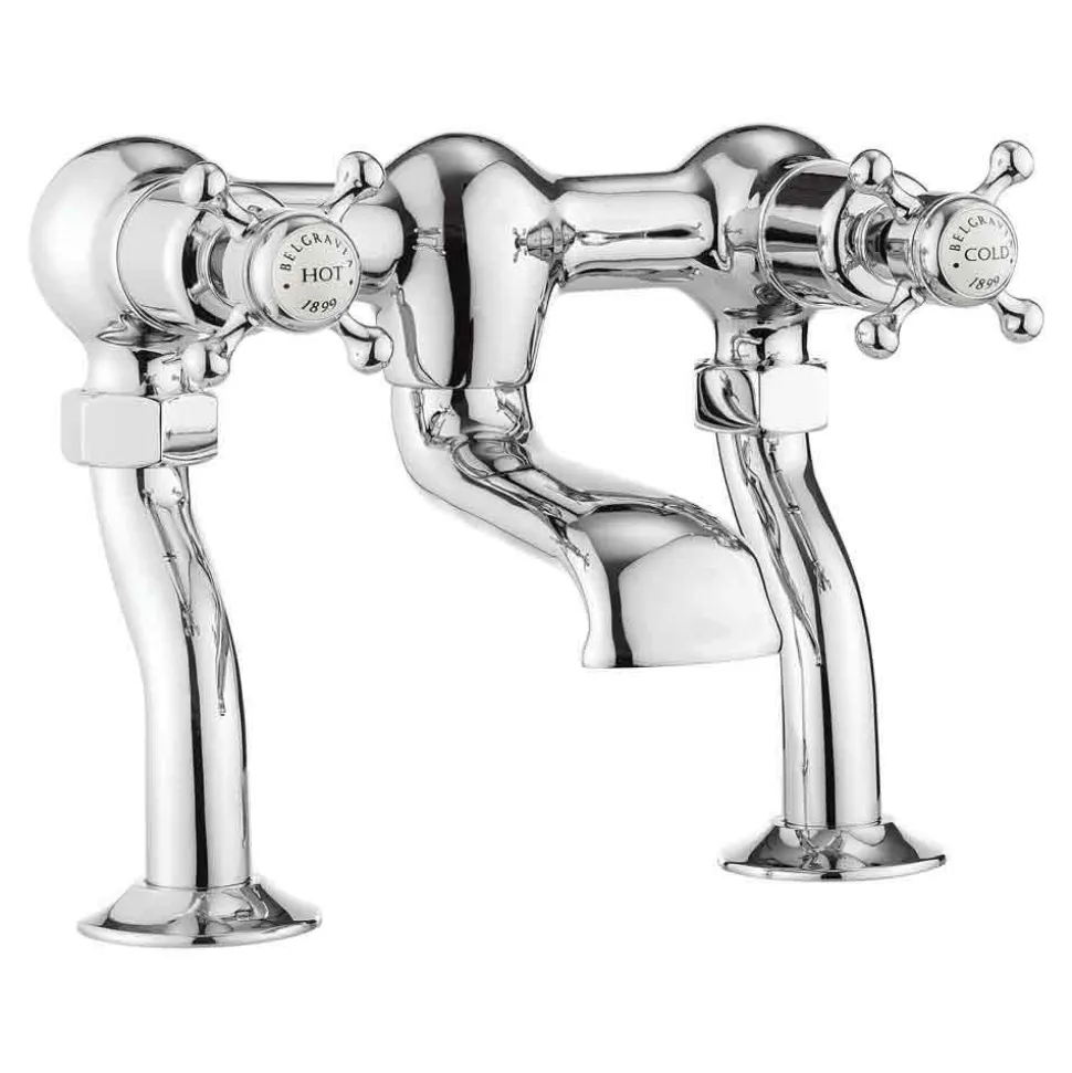 Crosswater Belgravia Crosshead 2 Hole Bath Filler - Chrome