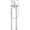 Crosswater Belgravia Crosshead Floor Standing Bath Shower Mixer with Handset Kit - Chrome