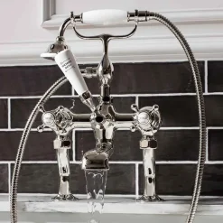 Crosswater Belgravia Crosshead Bath Shower Mixer - Chrome