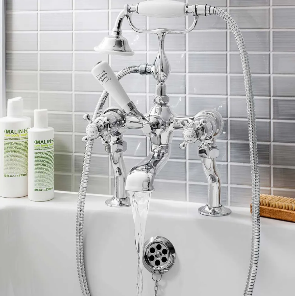 Crosswater Belgravia Crosshead Bath Shower Mixer - Chrome