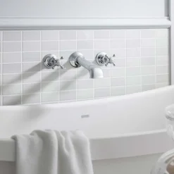 Crosswater Belgravia Crosshead Wall Mounted Bath Filler with Concealed Valves