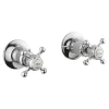 Crosswater Belgravia Crosshead Wall Mounted Hot & Cold Shut Off Valves