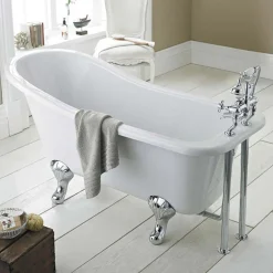 Crosswater Belgravia Crosshead Floor Standing Bath Shower Mixer with Handset Kit - Chrome