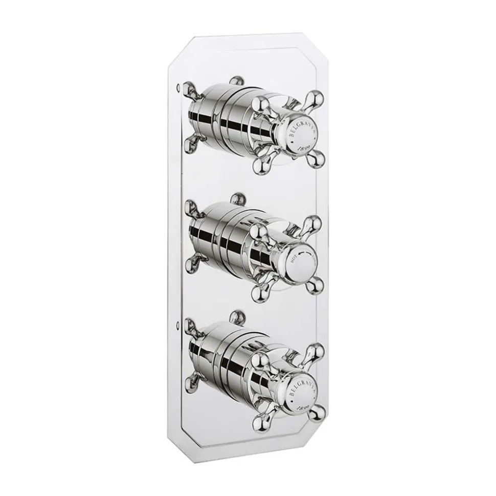 Crosswater Belgravia Crosshead Slimline 2 Outlet WRAS Approved Concealed Thermostatic Shower Valve