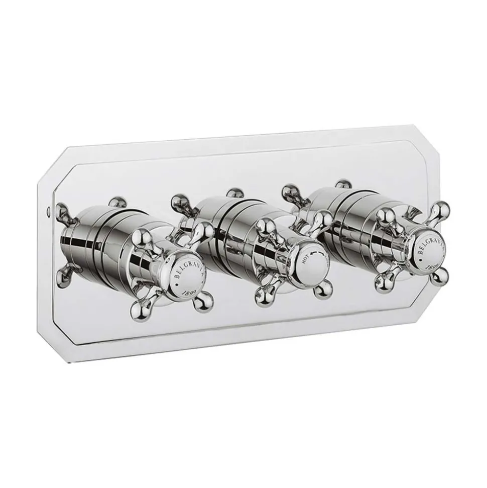 Crosswater Belgravia Crosshead Slimline 2 Outlet WRAS Approved Concealed Thermostatic Shower Valve