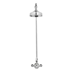 Crosswater Belgravia Exposed Thermostatic Shower Valve with Fixed Shower Head - 8 Inch Chrome Shower Head