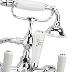 Crosswater Belgravia Lever Deck Mounted Bath Shower Mixer with Handset Kit