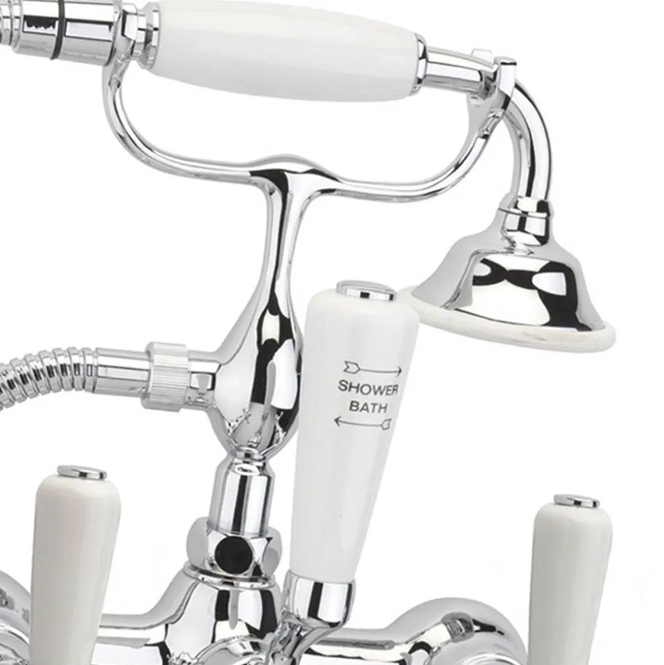 Crosswater Belgravia Lever Deck Mounted Bath Shower Mixer with Handset Kit